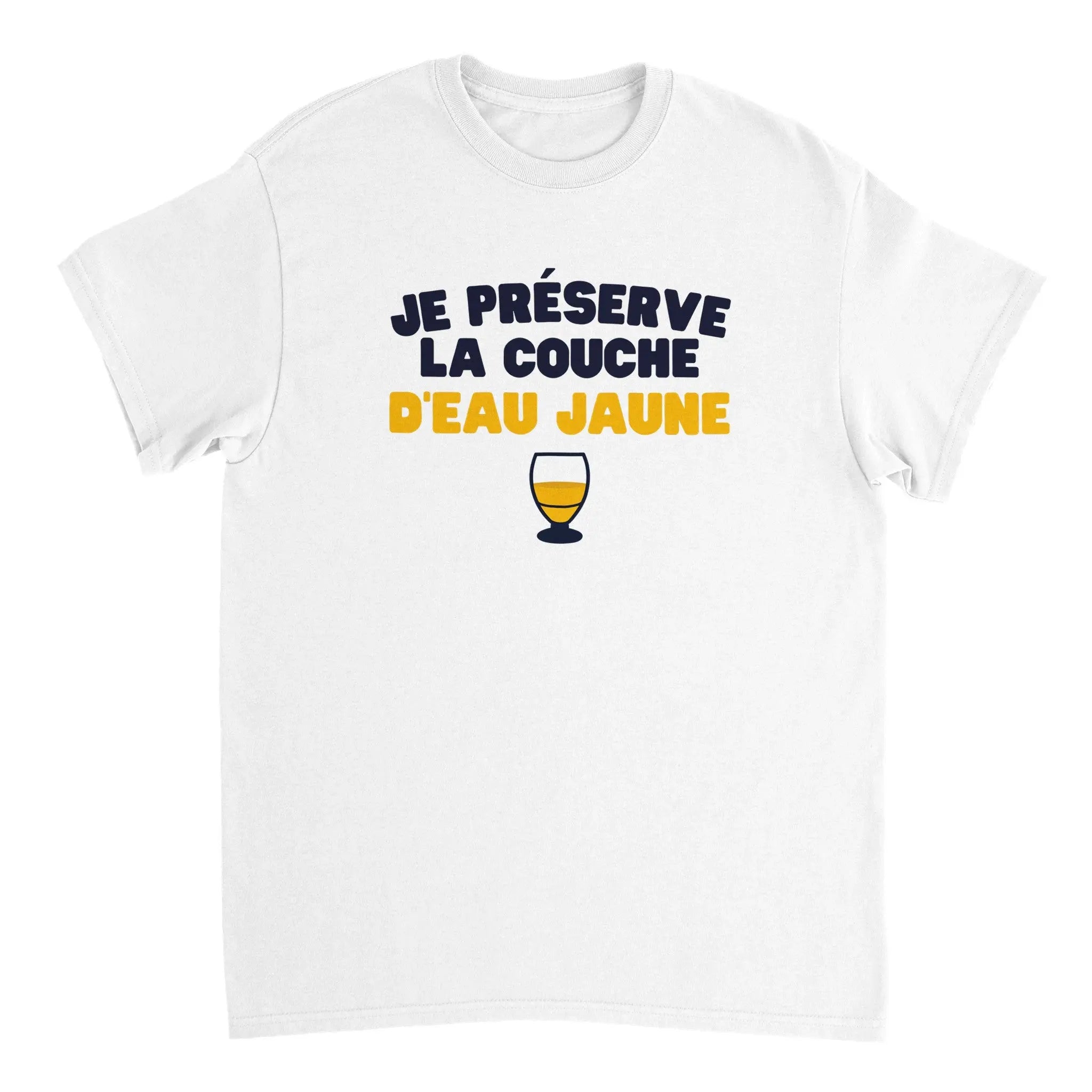 T-shirt Pastis "Je préserve la couche d'eau jaune" | Mixte French Humour