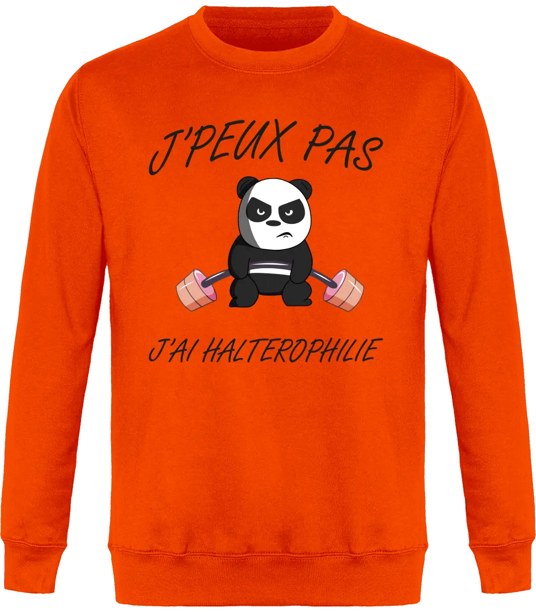 Sweat Muscu "j'peux pas j'ai haltérophilie" | Mixte - French Humour