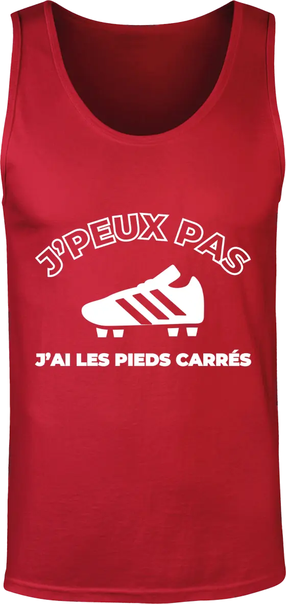 Débardeur Foot "J'peux pas j'ai les pieds carrés" | Mixte - French Humour