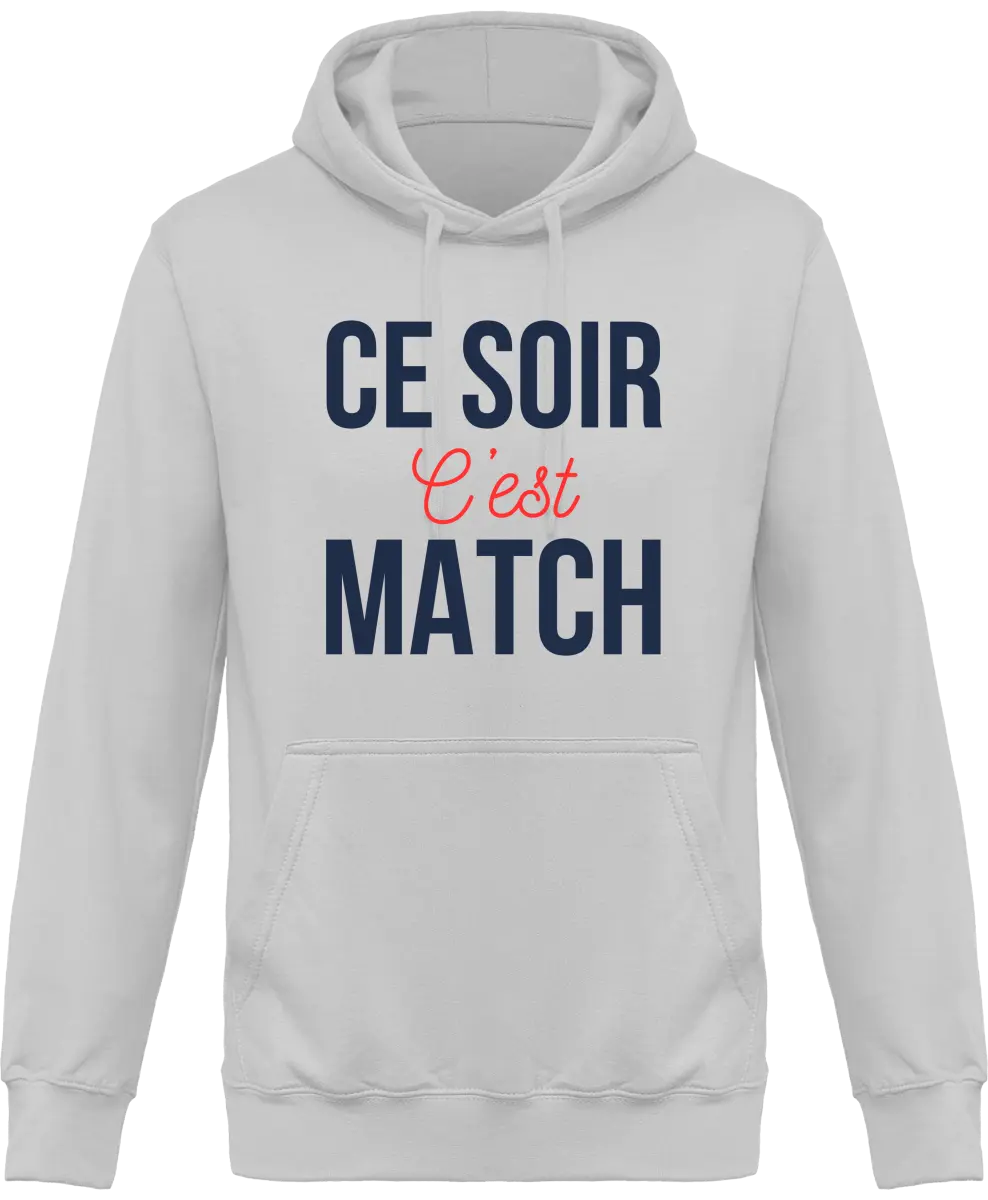 Sweat à capuche Foot "Ce soir c'est match" | Mixte - French Humour