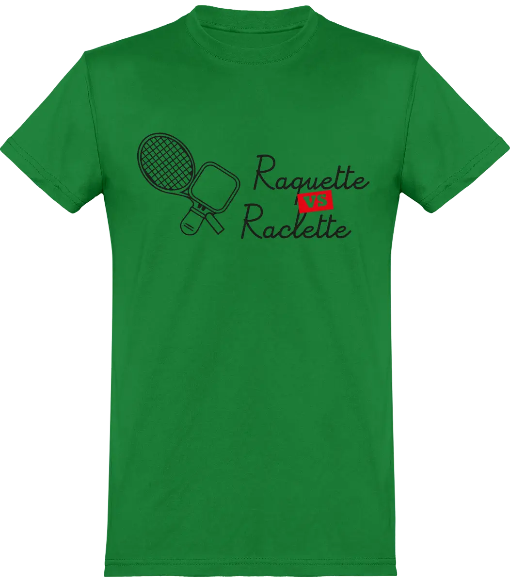 T-shirt Tennis "Raquette Vs Raclette" | Mixte - French Humour