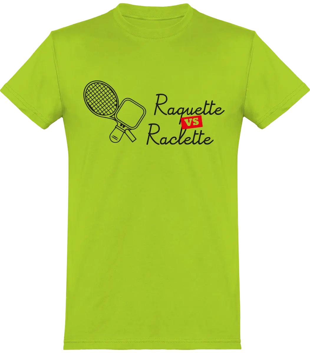 T-shirt Tennis "Raquette Vs Raclette" | Mixte - French Humour