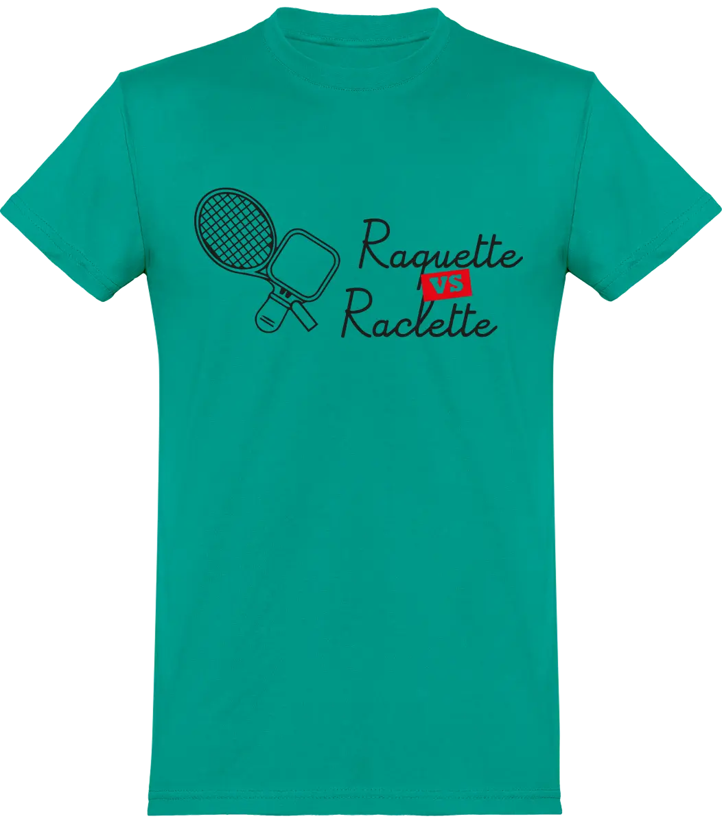 T-shirt Tennis "Raquette Vs Raclette" | Mixte - French Humour