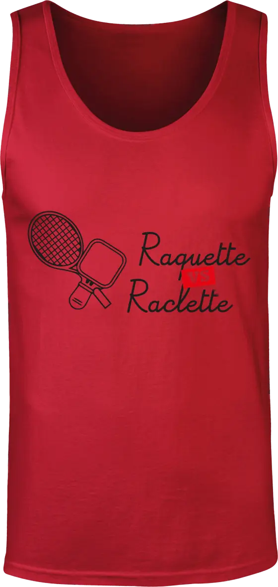 Débardeur Tennis "Raquette Vs Raclette" | Mixte - French Humour