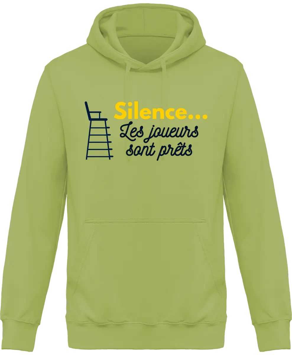 Sweat à capuche Tennis "Silence les joueurs sont prêts" | Mixte - French Humour