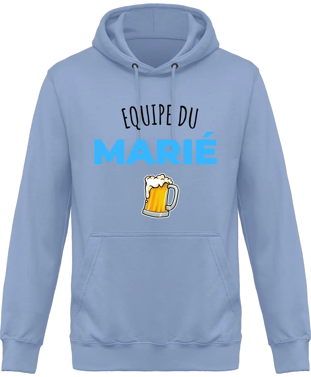 Sweat à capuche EVG "Équipe du marié" | Mixte - French Humour