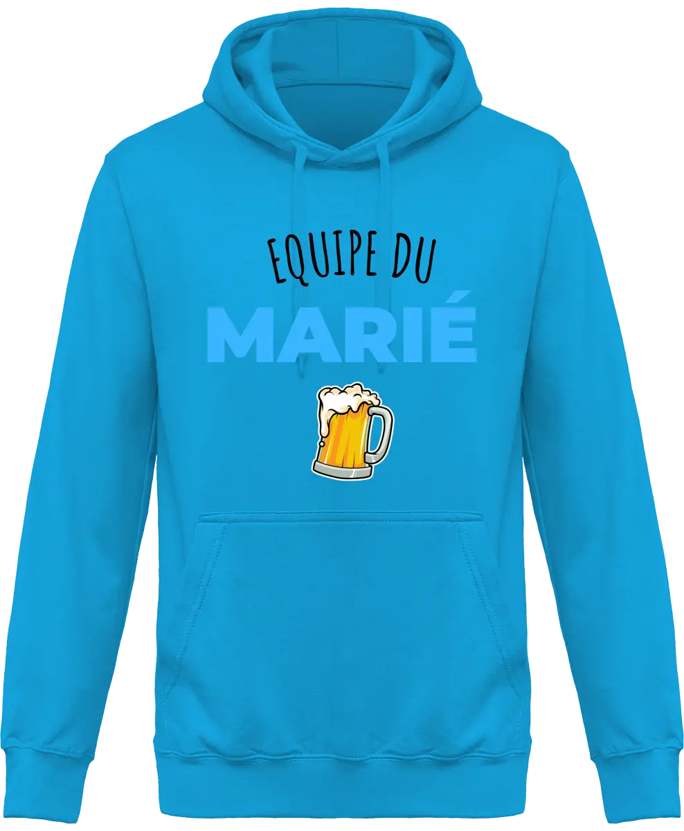 Sweat à capuche EVG "Équipe du marié" | Mixte - French Humour