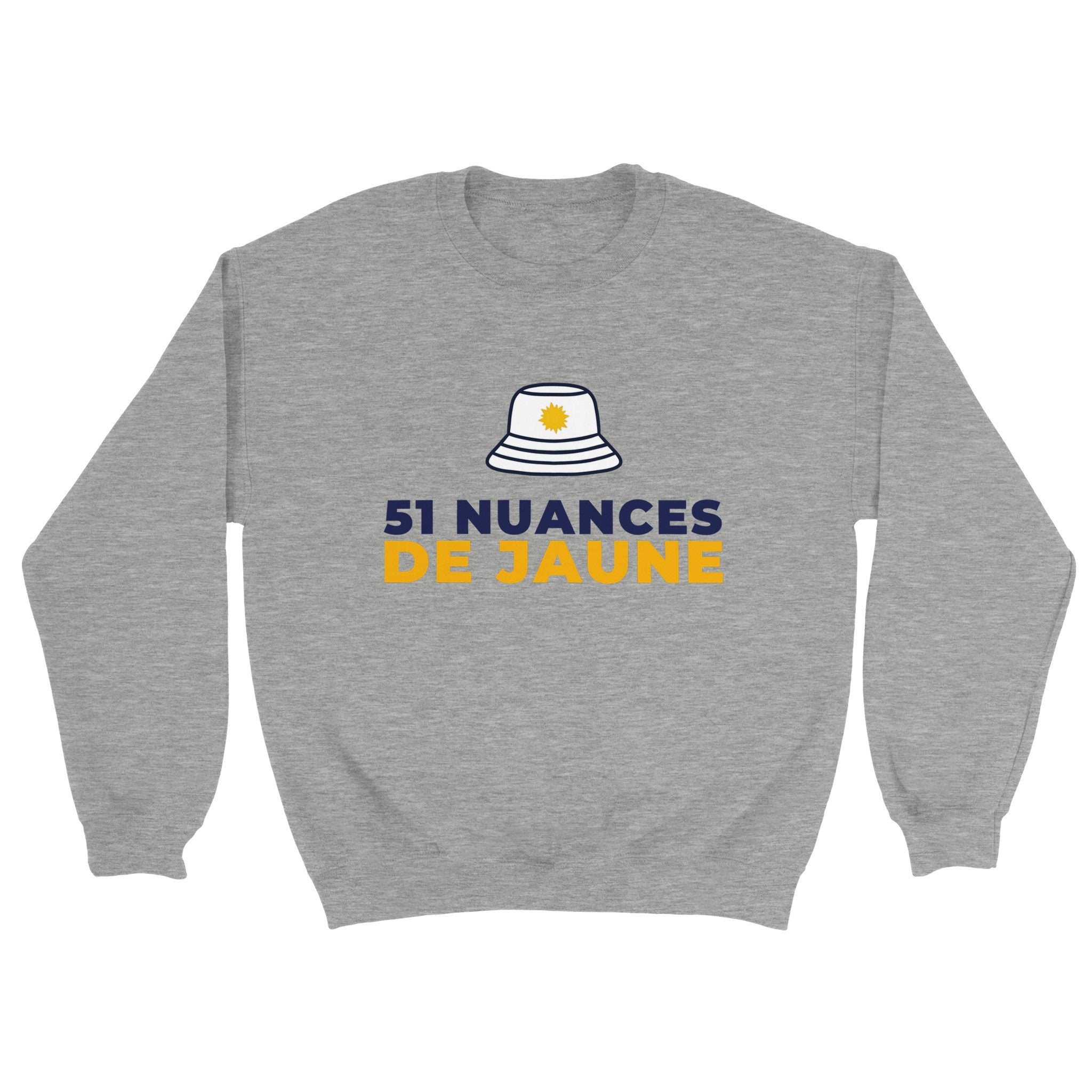 Sweat pastis "51 nuances de jaune" | Mixte