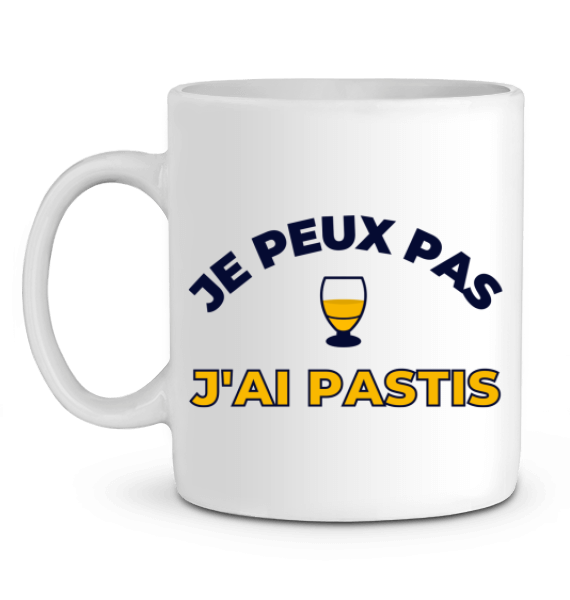 Mug Pastis "Je peux pas j'ai pastis"