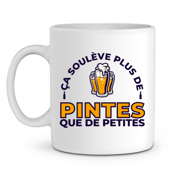 Mug Bière "Ça soulève plus de pintes que de petite"