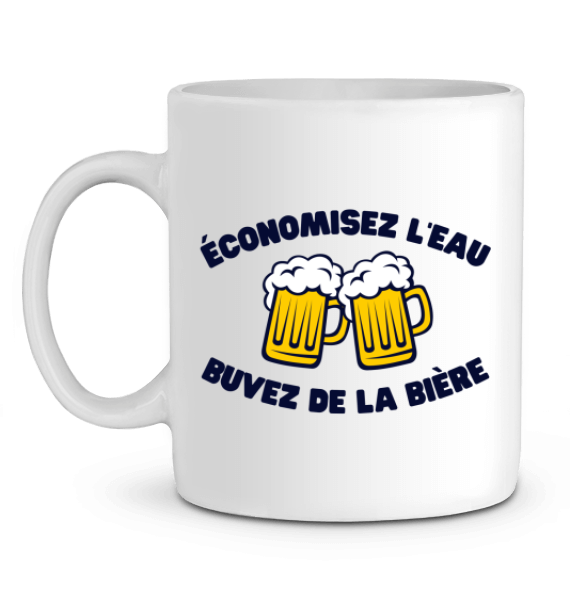 Mug Bière "Économisez l'eau buvez de la bière"