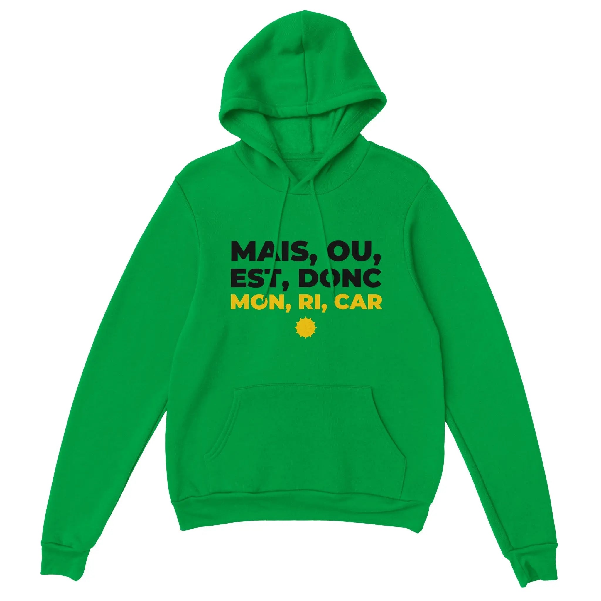 Sweat à capuche pastis "Mais ou est donc mon ri car" | Mixte French Humour