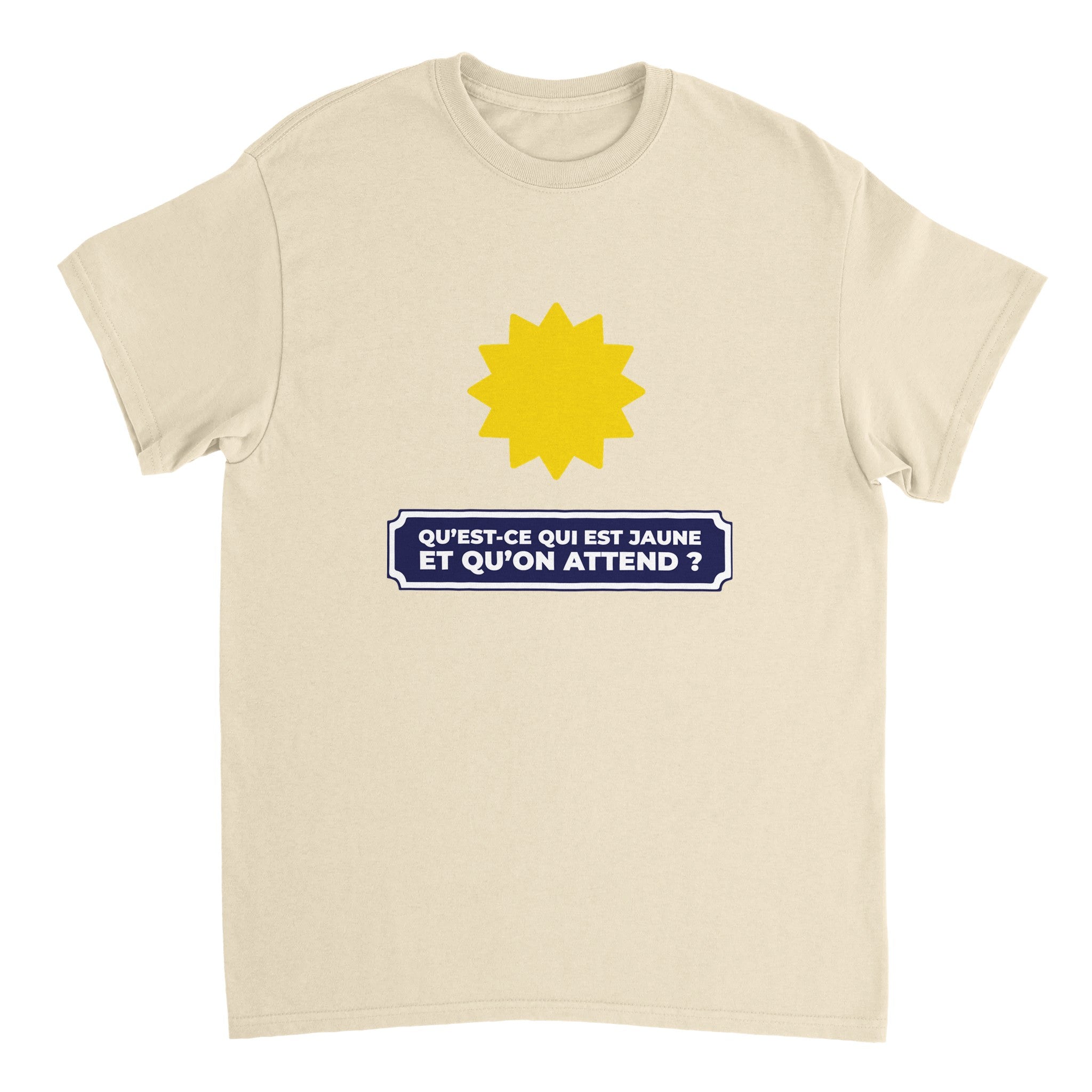 T-shirt Pastis "Qu'est ce qui est jaune et qu'on attend ?" | Mixte