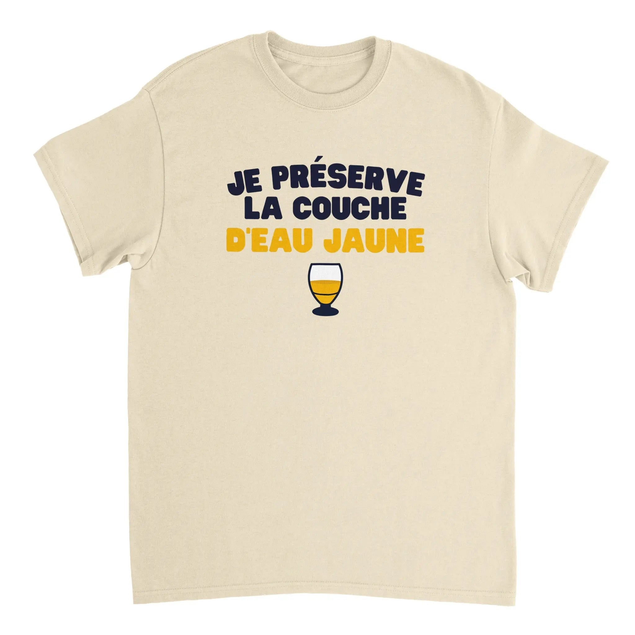 T-shirt Pastis "Je préserve la couche d'eau jaune" | Mixte French Humour