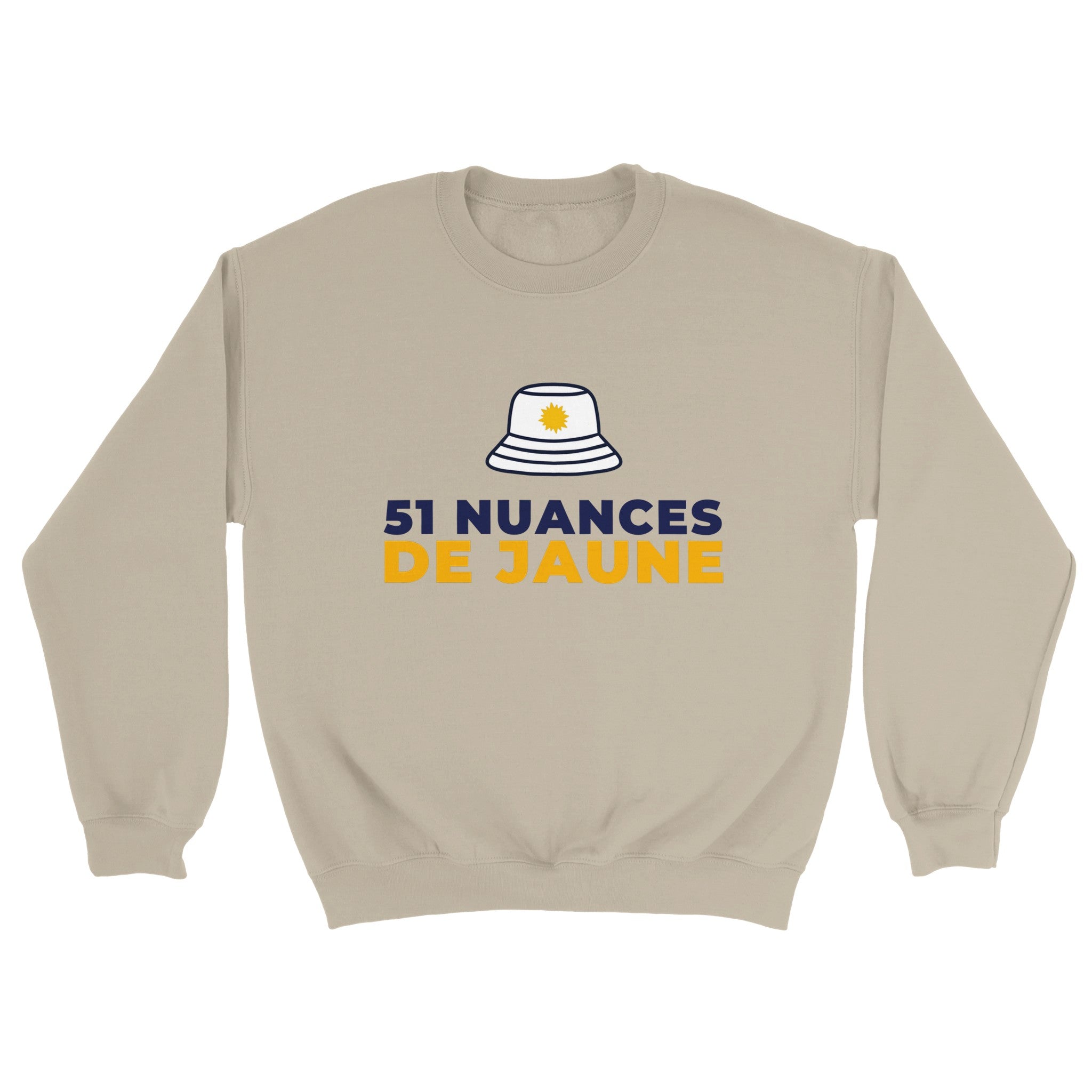 Sweat pastis "51 nuances de jaune" | Mixte