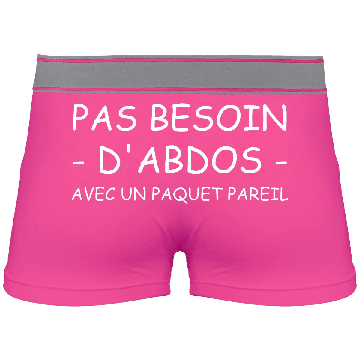 Caleçon "Pas besoin d'abdos avec un paquet pareil" - French Humour