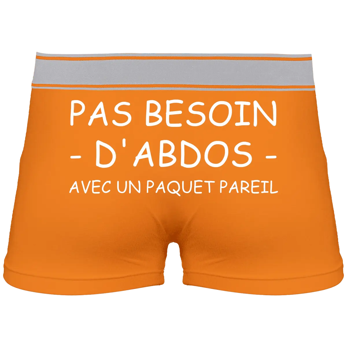 Caleçon "Pas besoin d'abdos avec un paquet pareil" - French Humour