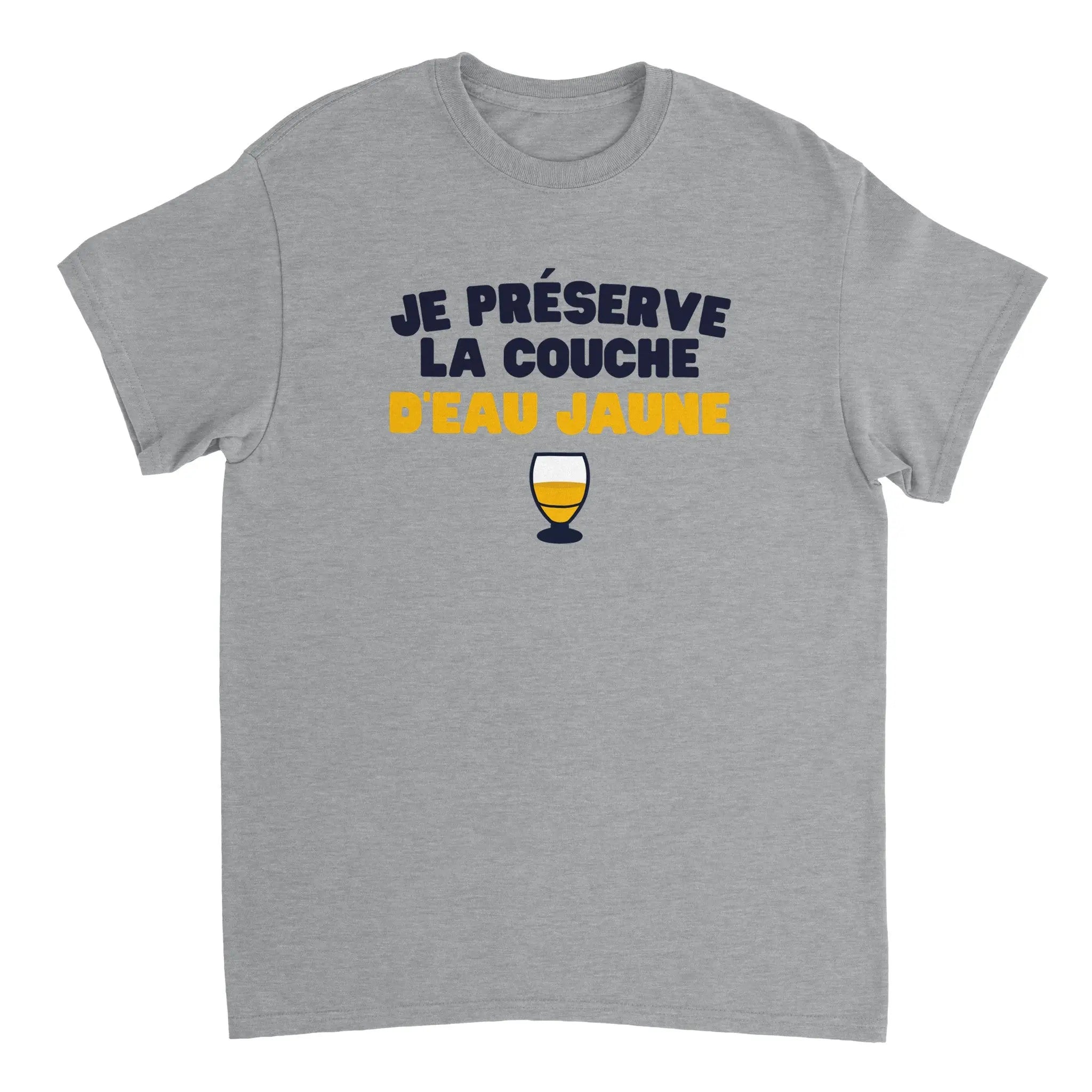 T-shirt Pastis "Je préserve la couche d'eau jaune" | Mixte French Humour