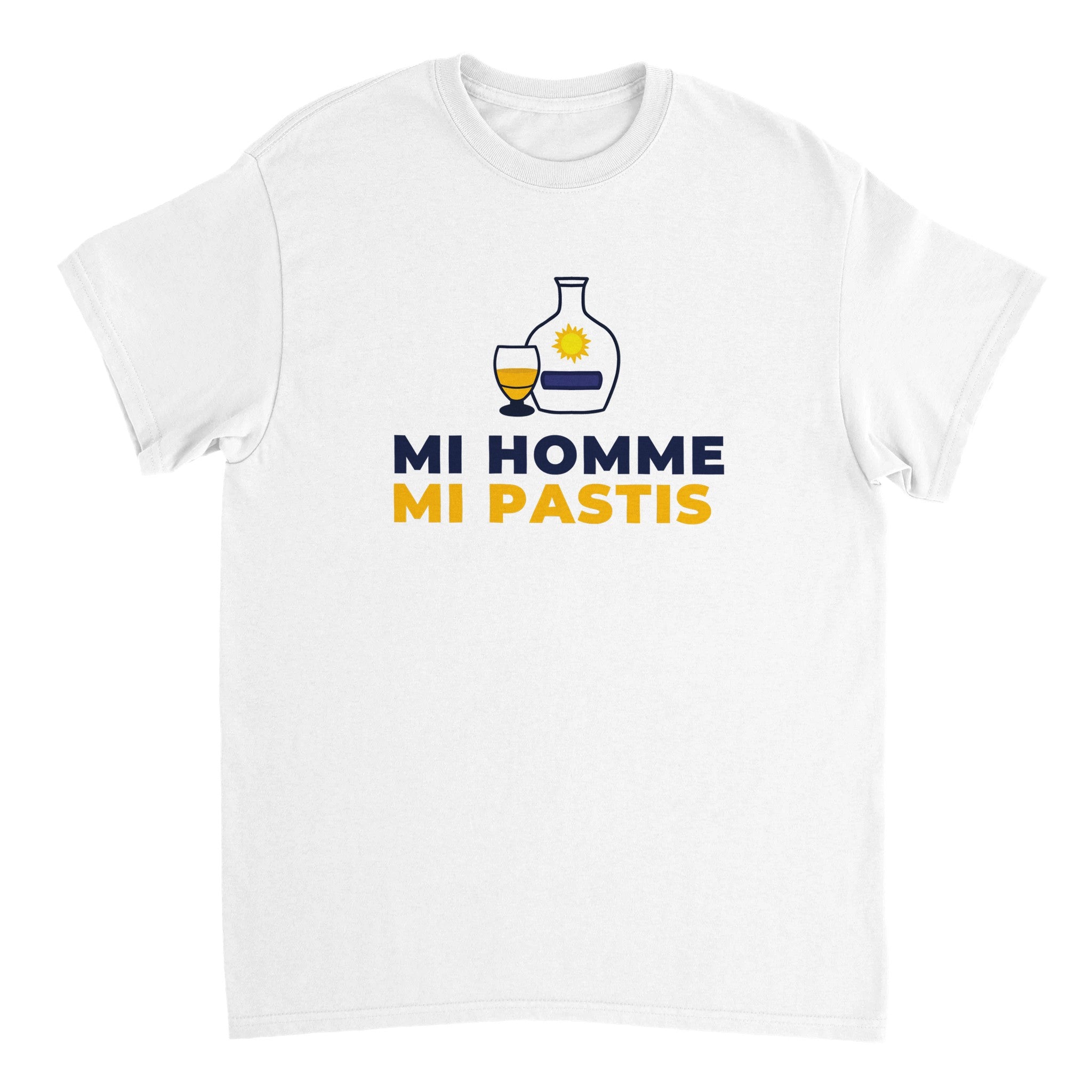 T-shirt Pastis "Mi homme Mi pastis" | Mixte French Humour