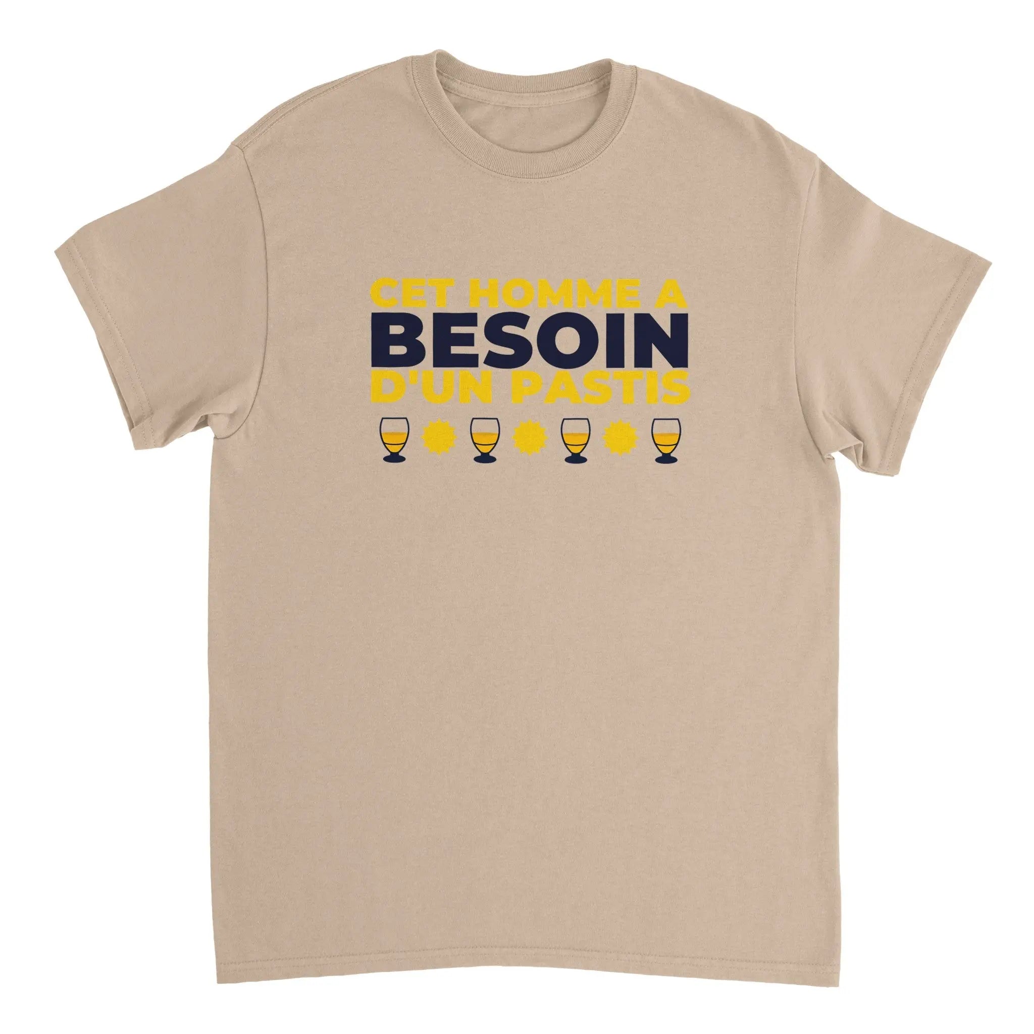 T-shirt Pastis "Cet homme a besoin d'un pastis" | Mixte French Humour