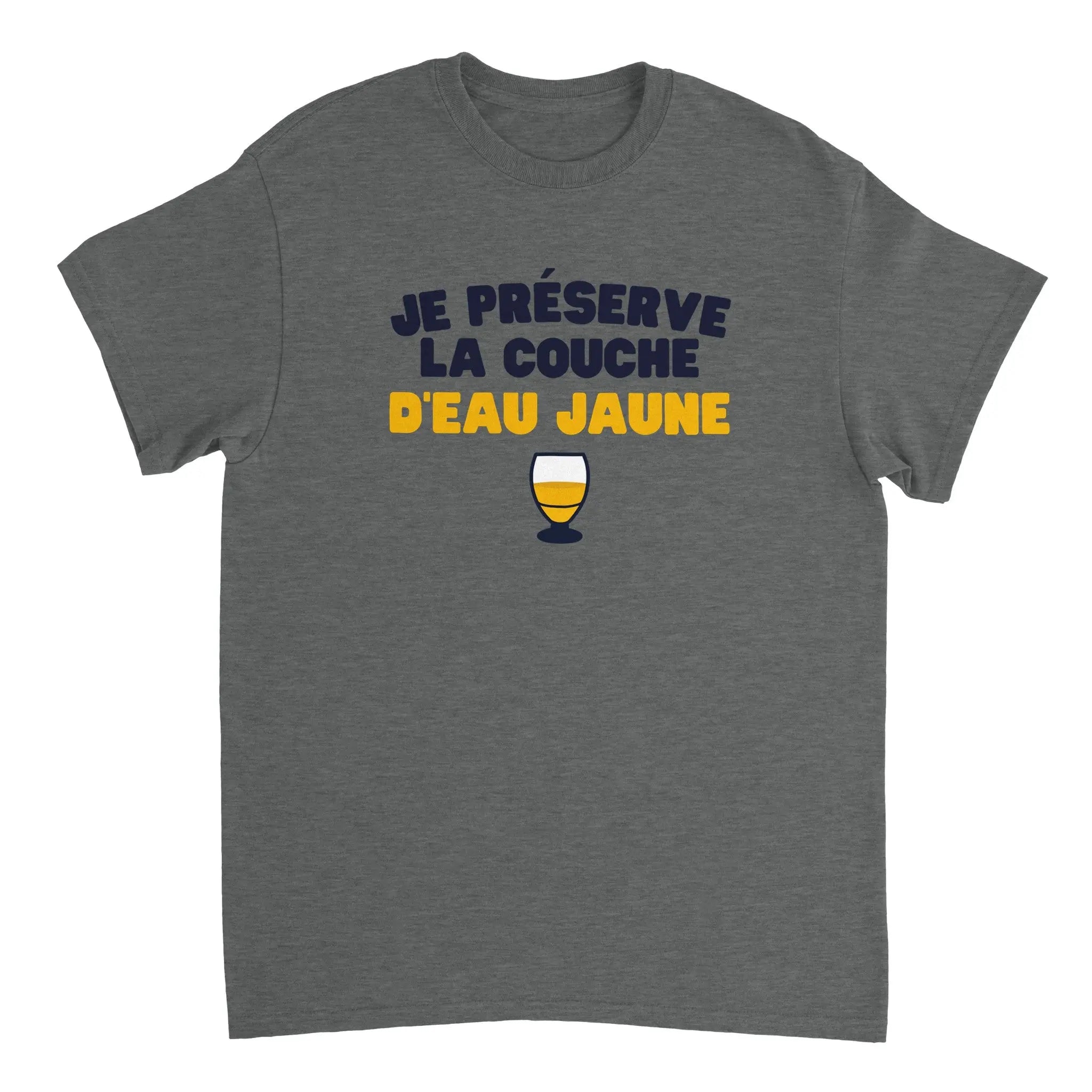 T-shirt Pastis "Je préserve la couche d'eau jaune" | Mixte French Humour