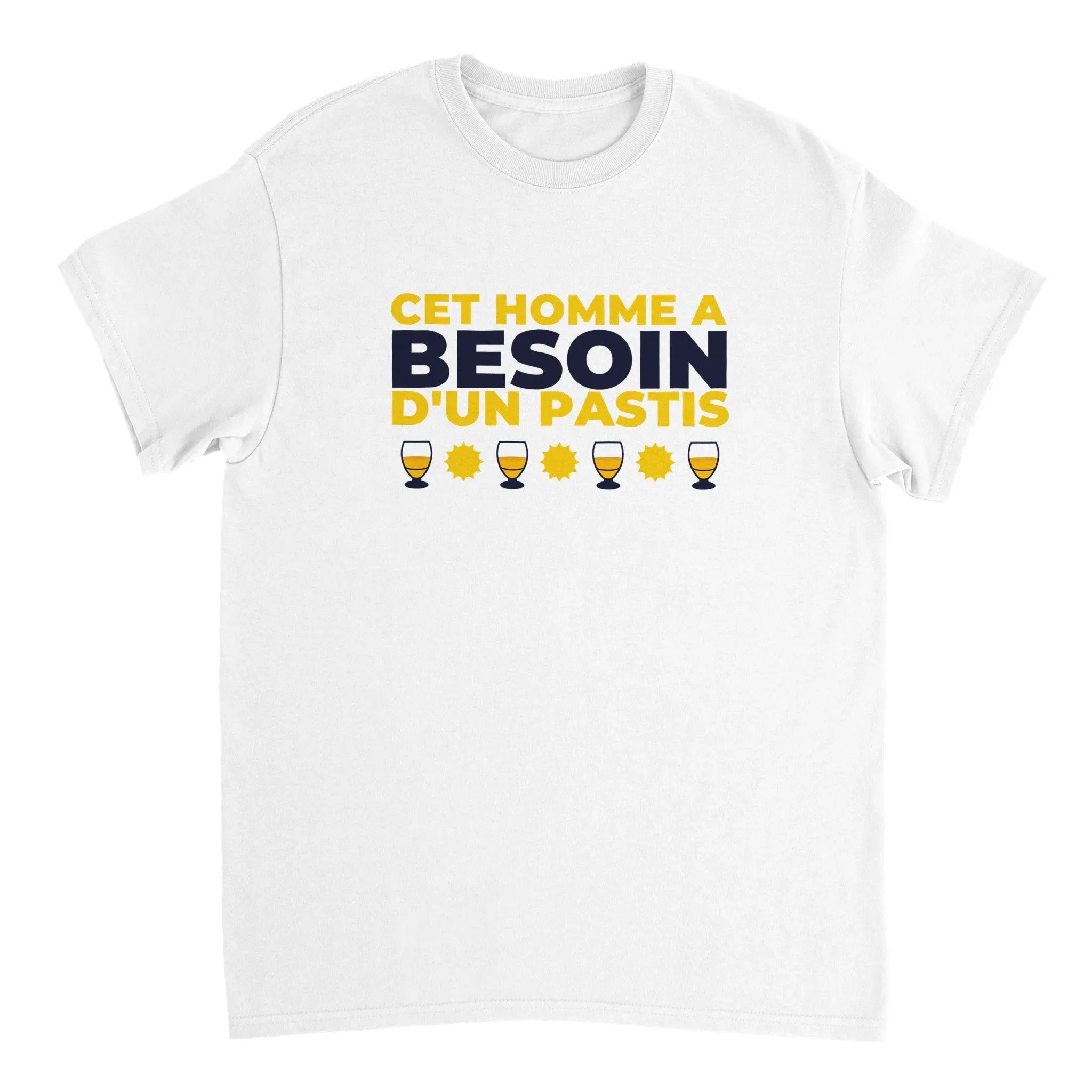 T-shirt Pastis "Cet homme a besoin d'un pastis" | Mixte French Humour