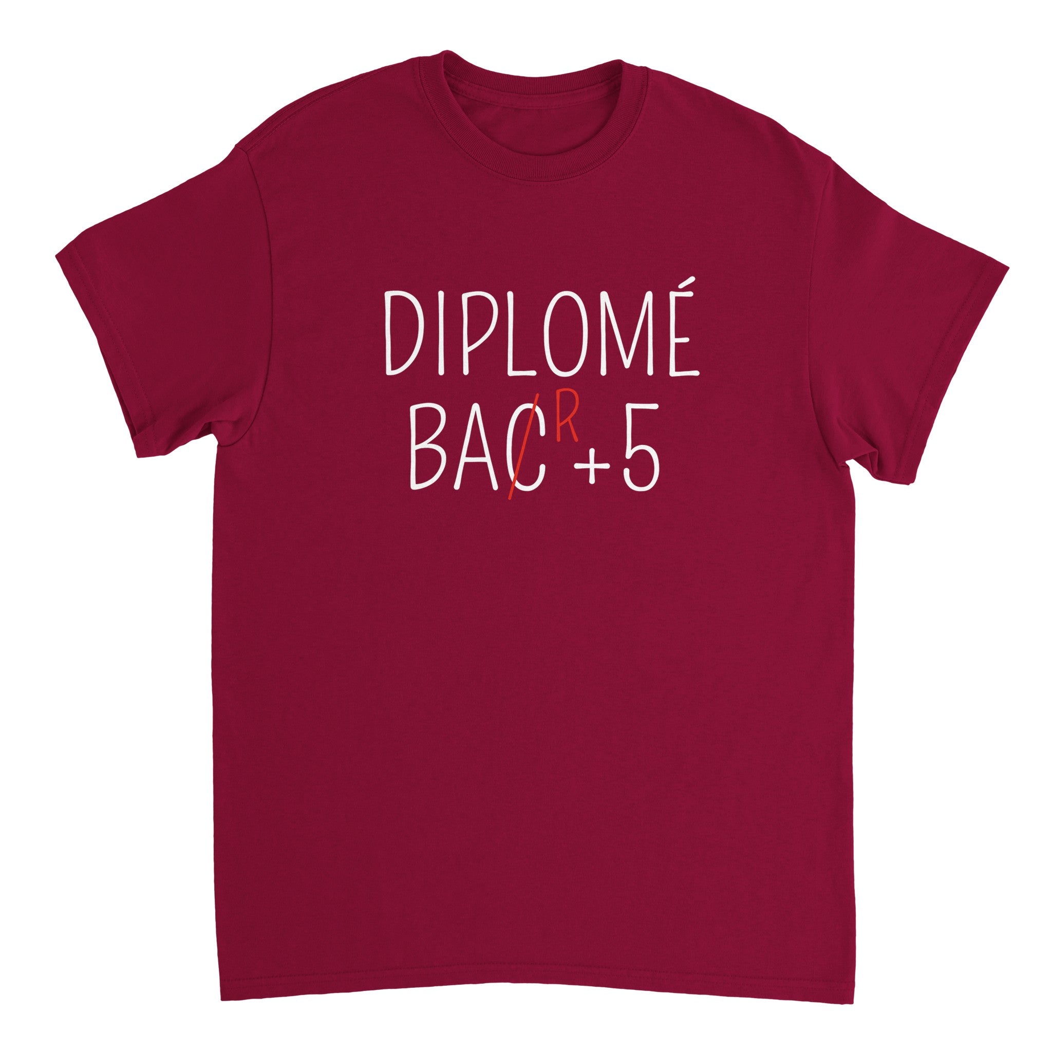 T-shirt Apéro "Diplômé Bar+5" | Mixte French Humour