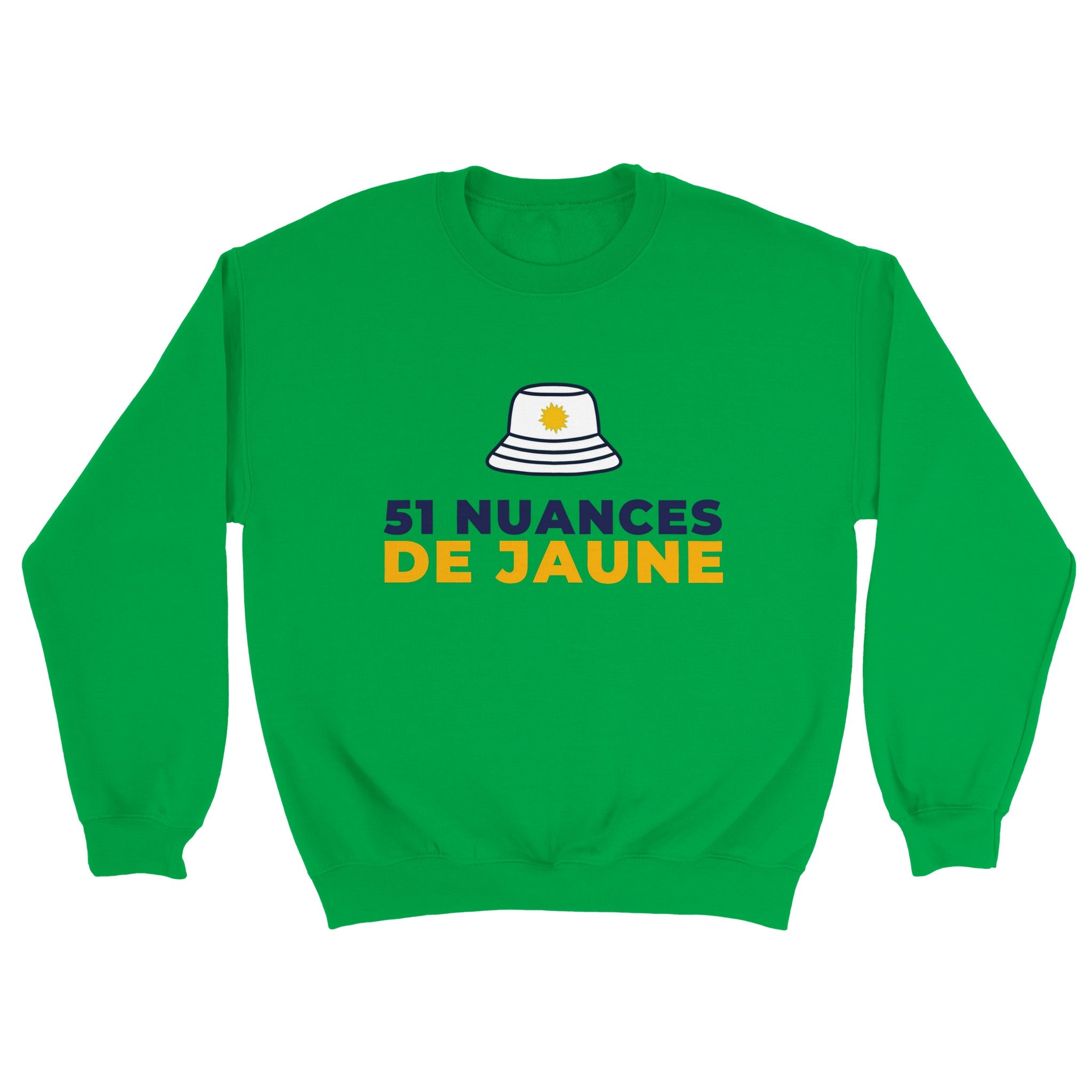 Sweat pastis "51 nuances de jaune" | Mixte