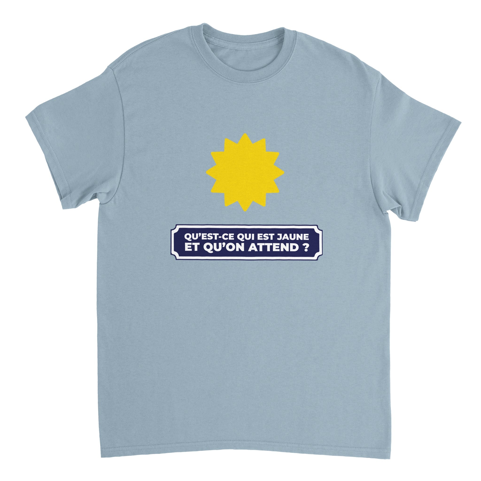 T-shirt Pastis "Qu'est ce qui est jaune et qu'on attend ?" | Mixte