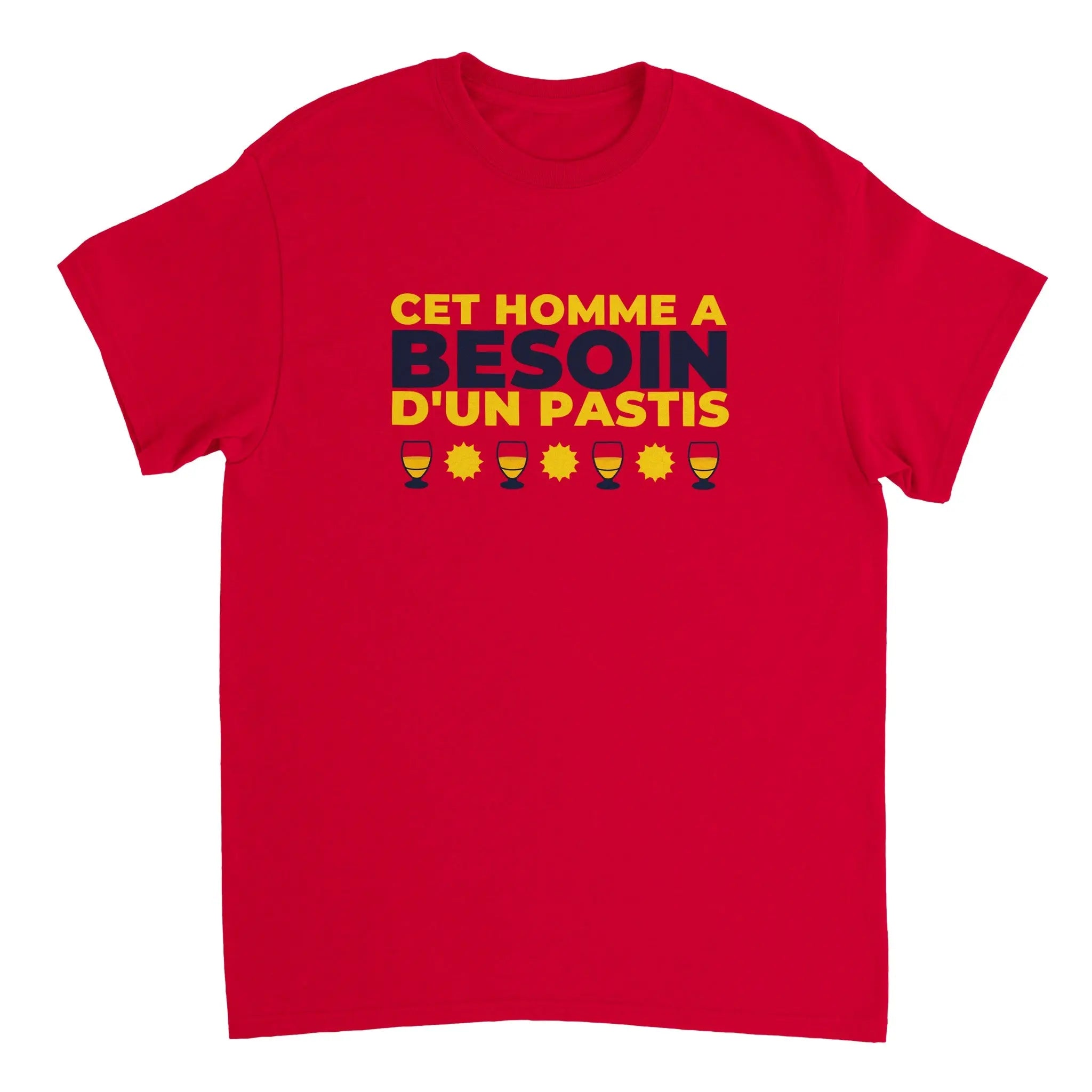 T-shirt Pastis "Cet homme a besoin d'un pastis" | Mixte French Humour