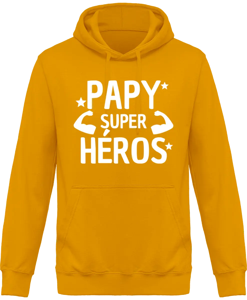 Sweat à capuche papy "papy super héros" | Mixte - French Humour