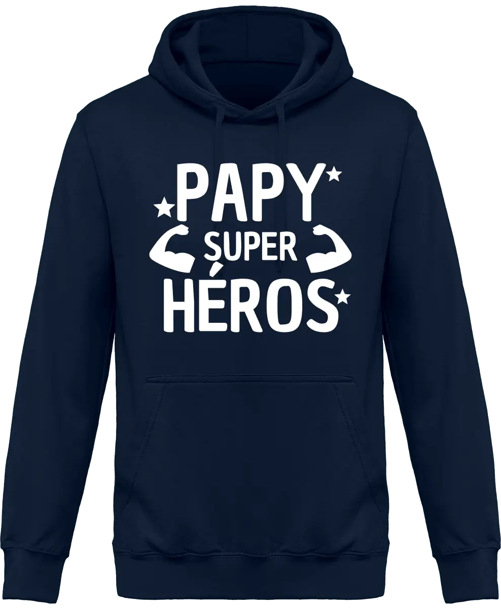 Sweat à capuche papy "papy super héros" | Mixte - French Humour